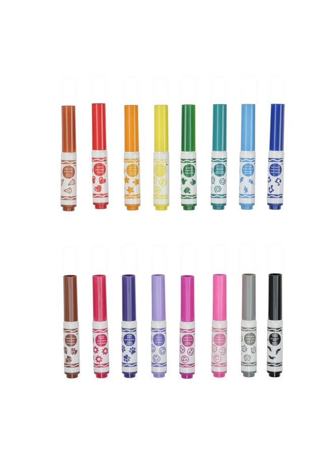 Crayola Emoji Pip Squeaks Washable Markers (16ct), Toddler Mini Stamper Marker Set, Coloring Supplies for Toddlers, Gift for Kids - Image 3