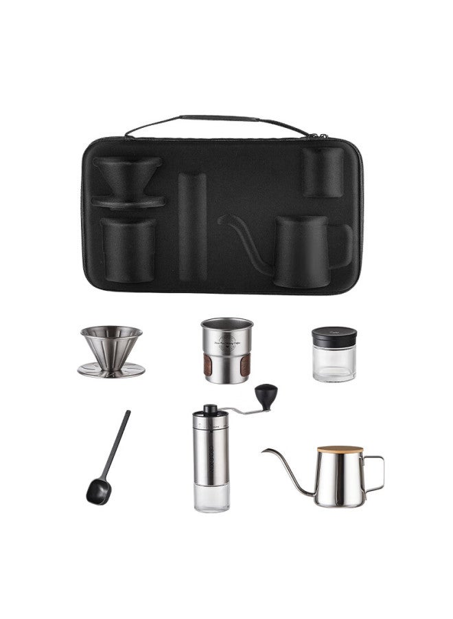 CircleJoy Circle Joy Pour-over Coffee Maker Set With Hand-cranked Coffee Grinder, Outdoor Camping Portable Storage Coffee Machine - Image 3