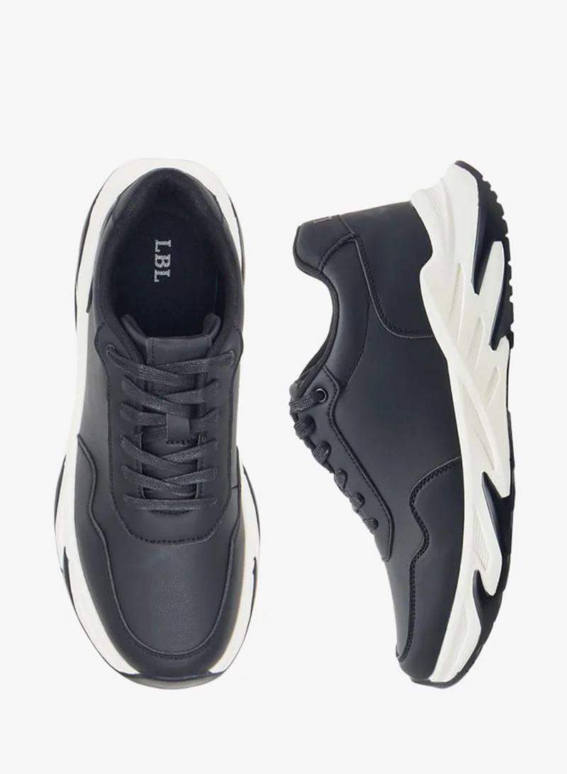 ال بي ال من شو اكسبرس سنيكرز رجالي بكاحل مزين بألواح وإغلاق برباط