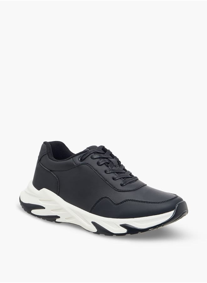 LBL by Shoexpress Men's Panelled Ankle Sneakers with Lace-Up Closure  - Image 1