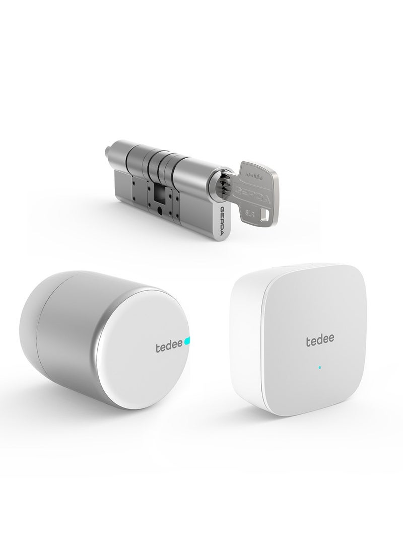 Tedee PRO  (Silver/White)  +  Modular Cylinder  +  Bridge