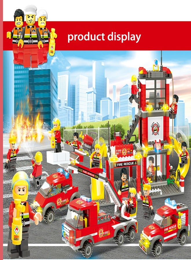 Wish City Fire Building Kit Fun Firefighter Toy Building Set for Kids (788 Pieces) - Image 3