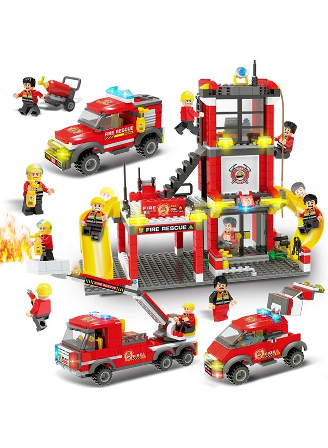 Wish City Fire Building Kit Fun Firefighter Toy Building Set for Kids (788 Pieces) - Image 2