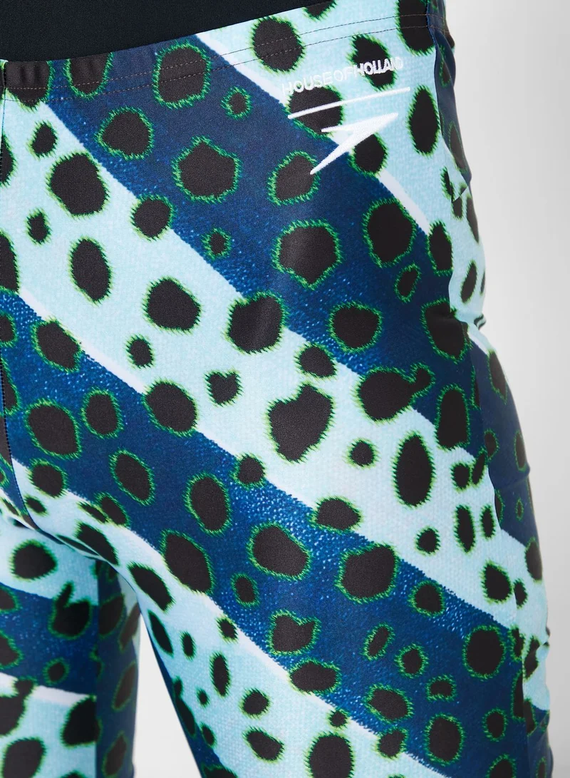 House of Holland x Speedo Muted Cheetah Stripe Swim Shorts