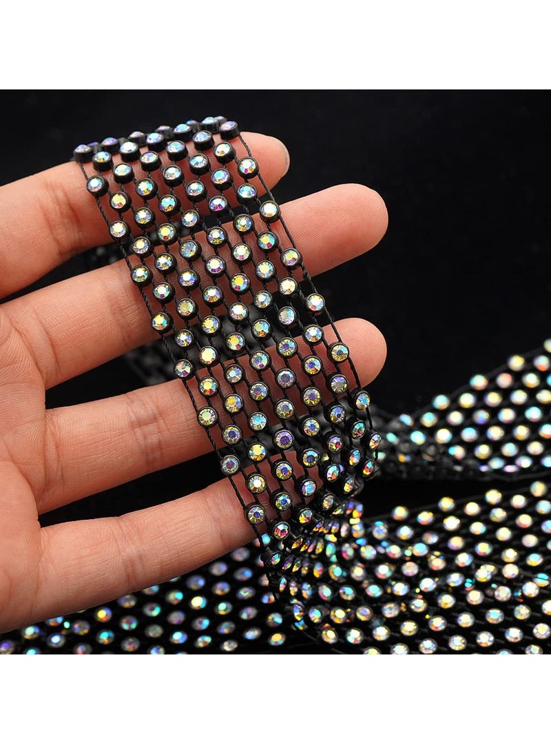 Rhinestone Neck Tie, Glittering Sparkle Long Thin Women's Scarf Necktie, Neckerchief Collar Decor - Image 3