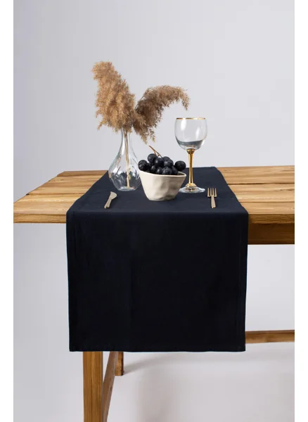 ويلستيل Premium Linen Black Runner 40 x 150 cm