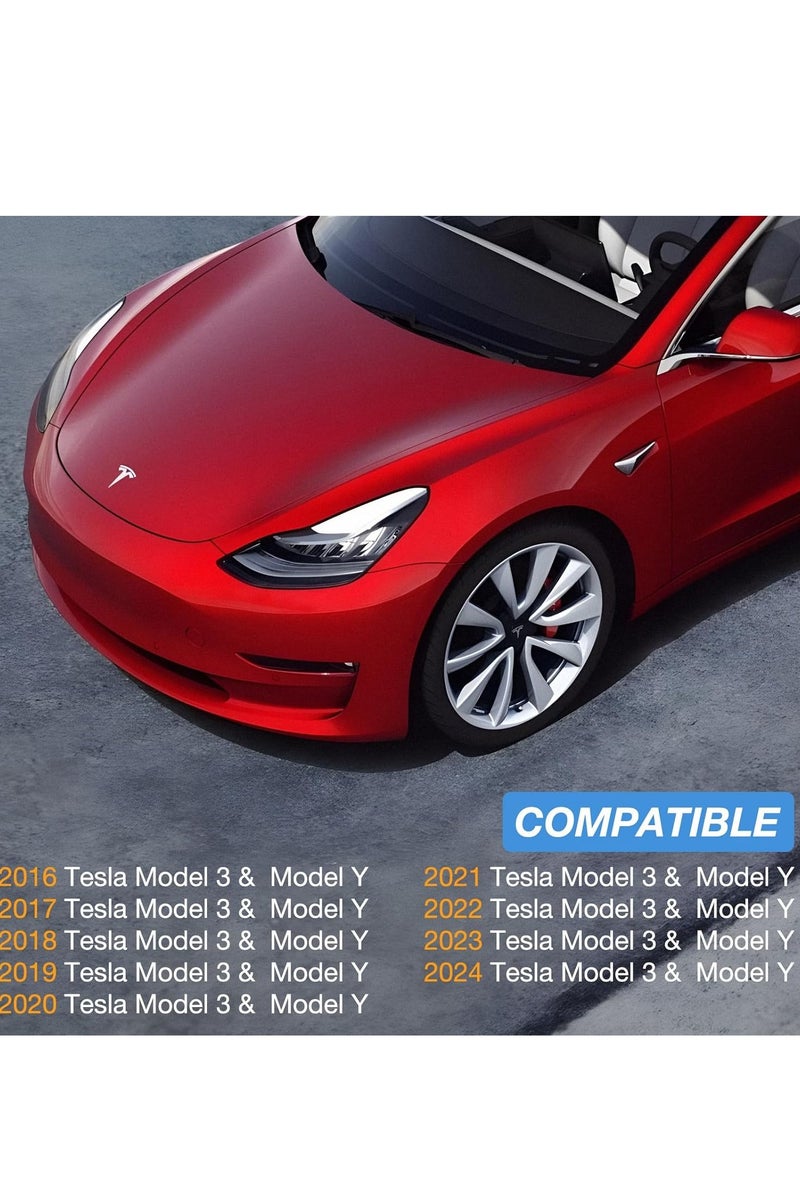 جفكام 2 قطعة فلتر هواء مقصورة تيسلا، فلتر هواء مقصورة تيسلا موديل 3 و موديل Y استبدال أصلي، مزود بفلتر HEPA وفحم نشط للحماية المزدوجة، يشمل أداة إزالة ومفك براغي - Image 4