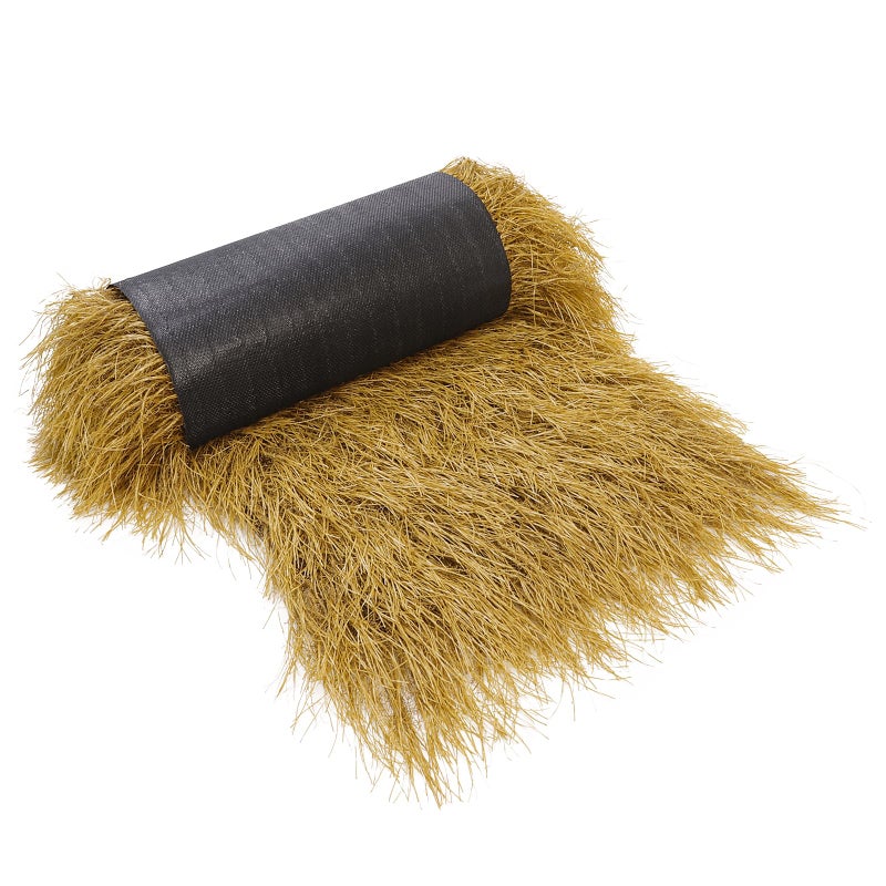 NAHARO Tiki Thatch Grass Roof, Mexican Artificial Straw Roll for Tiki Bar Hut Party Garden Fence Patio DIY Crafts,Palapa Thatch Roofing Duck Blind Grass Hay Bales for Decoration (Yellow, 48" x 16") - Image 1