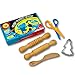 Lattooland Dough Tools Set of 5 Sculpting Tools to Roll Cut Flatten Wooden Rollers Knife ChildSafe Scissor Pretend Play Kitchen Clay Mould for Kids Ages 27 Art Craft - Image 2