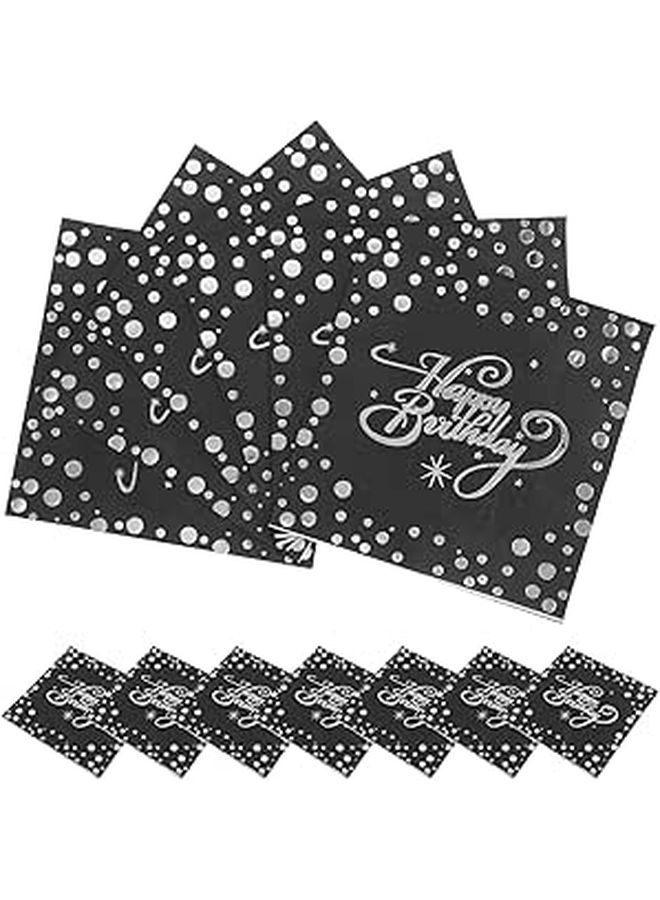Silver Foil Disposable Napkins 40 Pieces Snowflake Design for Birthday Party Dinner Tableware - Image 1