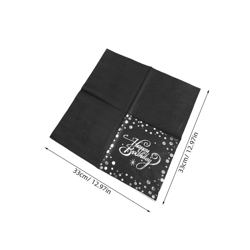 Silver Foil Disposable Napkins 40 Pieces Snowflake Design for Birthday Party Dinner Tableware - Image 3