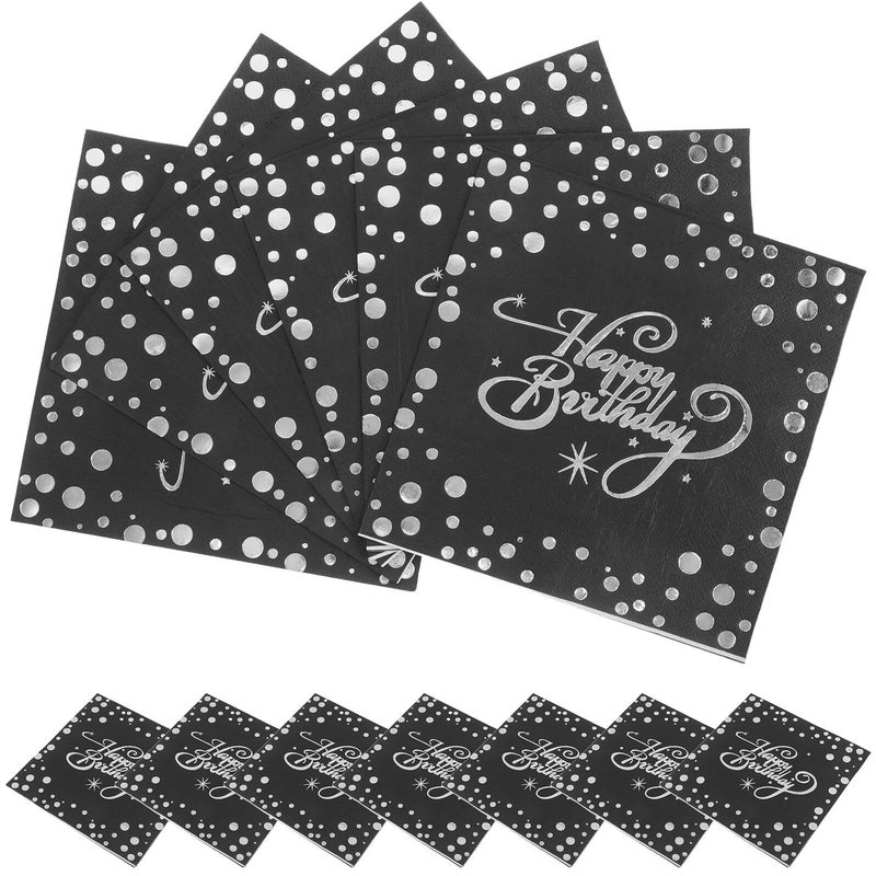 Silver Foil Disposable Napkins 40 Pieces Snowflake Design for Birthday Party Dinner Tableware - Image 2
