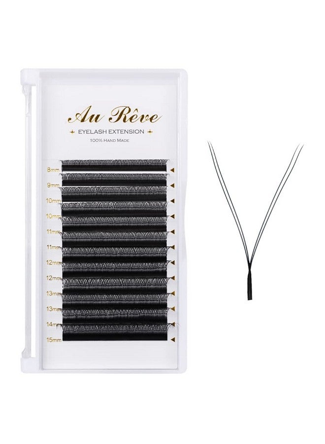 AuReve Y Lashes Extensions Yy Lash Extensions D Curl 0.07Mm 815Mm Mix Tray Y Shape 4D Volume Premade Fan Lashes Matte Black Easy Fans Lashes Professional Use Yy Lash (Yy0.07D, 815Mm Mix) - Image 2