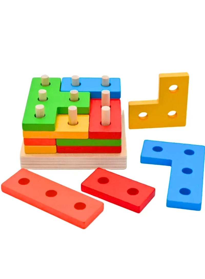 زيد بلاي ألعاب مونتيسوري للأولاد والبنات من عمر 1 إلى 3 سنوات، ألعاب للأطفال الصغار من عمر 1 إلى 4 سنوات، هدايا عيد ميلاد للأطفال من عمر 1 إلى 3 سنوات، ألغاز تعليمية خشبية، لعبة فرز الأشكال الهندسية للأطفال الصغار من عمر 1 إلى 3 سنوات - Image 3