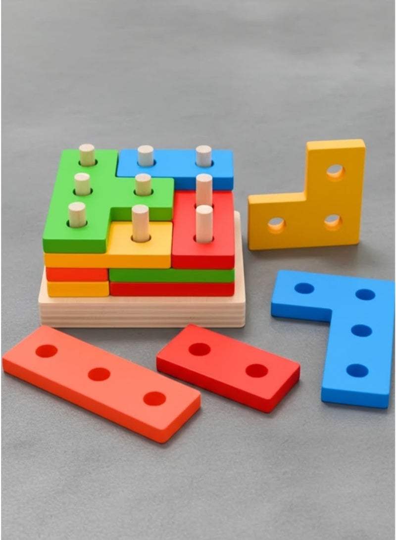 زيد بلاي ألعاب مونتيسوري للأولاد والبنات من عمر 1 إلى 3 سنوات، ألعاب للأطفال الصغار من عمر 1 إلى 4 سنوات، هدايا عيد ميلاد للأطفال من عمر 1 إلى 3 سنوات، ألغاز تعليمية خشبية، لعبة فرز الأشكال الهندسية للأطفال الصغار من عمر 1 إلى 3 سنوات - Image 1