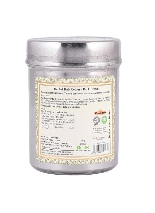 Khadi Natural Hair Color 150G Dark Brown (Pack Of 1)  - Image 4