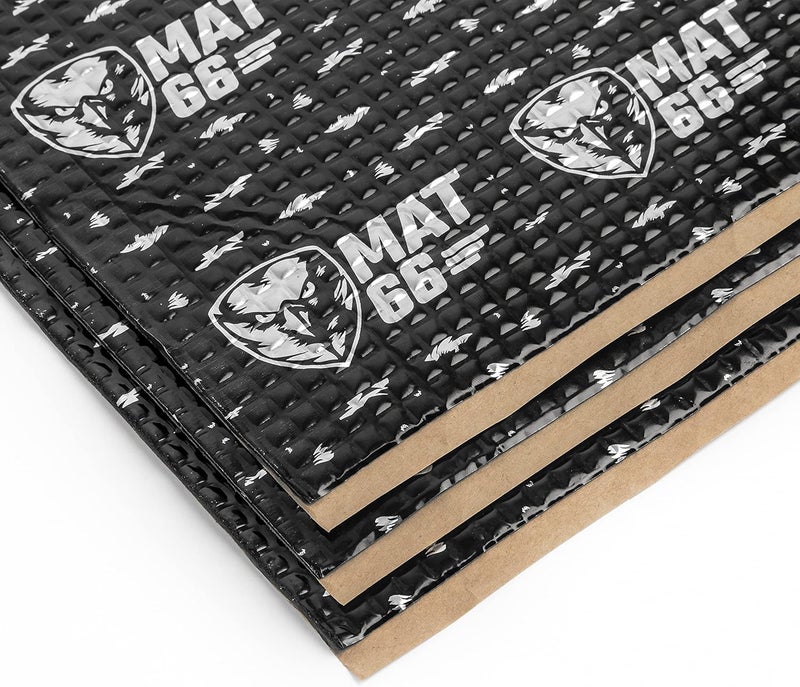 MAT 66 MAT66 ProBlack 50 مل حصيرة عزل صوت السيارة - 50 قدم مربع عزل أوتوماتيكي من البوتيل - Image 3