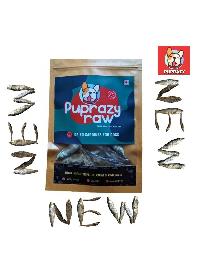 PUPRAZY Dried sardine fish natural, single ingredient treat for cats and dogs(70g) - Image 1