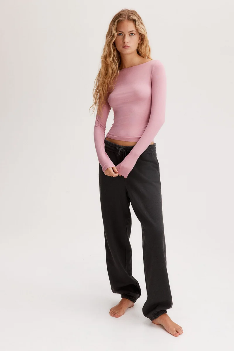 اتش اند ام بلوزة مرنة بقبة واسعة - عبوة من قطعتين