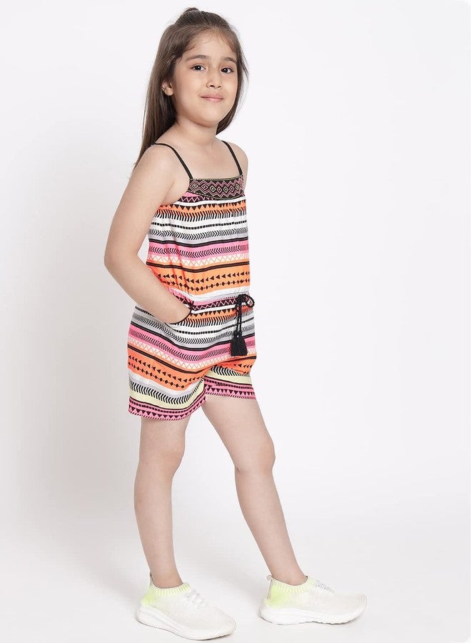 Nautinati Girls Printed Jumpsuit| Age 4-8Years - Image 3