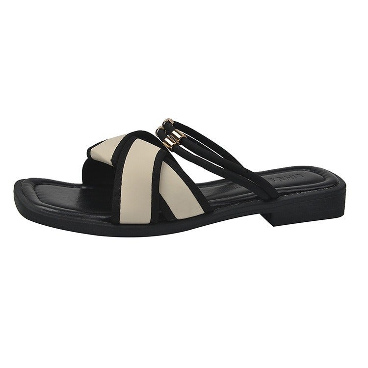 Women's Flat Sandals - French Fairy Style, 2025 New, Roman Two-Way Wear - Image 5
