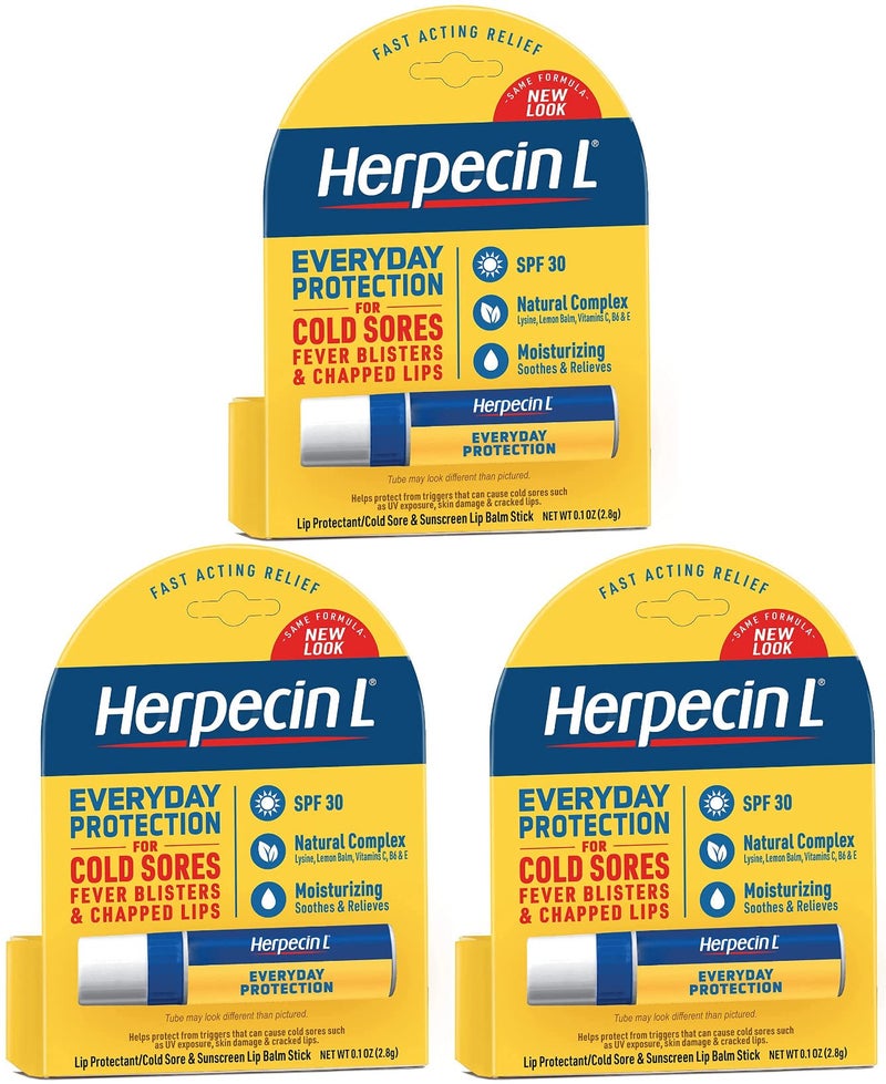 Herpecin L Lip Protectant Spf 30 01 Oz Pack of 3