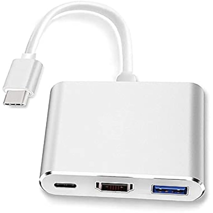 atdaraz USB-C TO HDMI ADAPTER (SUPPORTS 4K / 60HZ) - TYPE- C 3 IN 1 CONVERTER CABLE FOR 2017/2016 MACBOOK PRO, MACBOOK, MAC PRO, IMAC, CHROMEBOOK, MORE USB 3.0 TYPE-C DEVICES - Image 1