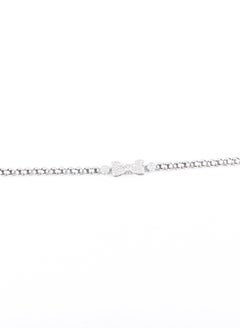 Chinese Gold Bracelet - White - Zirconic Bow tie