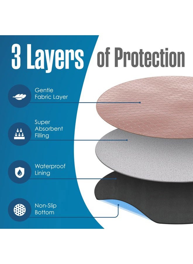 Houseables Puppy Pee Pads for Dogs, Puppies Whelping Pad, Reusable, Washable, Large, Brown, Round, 1Pk, 48 x 48, Non Slip, Waterproof Mat, Absorbing, Pet Training Supplies, Dog Playpen Crate Liner | - Image 4