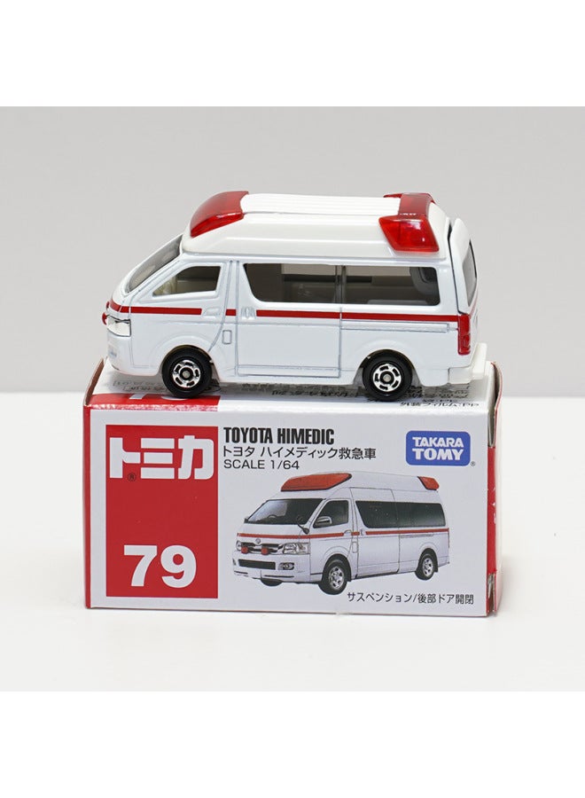 Japan TOMY Multi-card Alloy Car Model Simulation Car Mercedes-Benz Rambo Racing Children Boy Toy Car Wholesale-Color:No. 79 Toyota Ambulance 741398 - Image 1