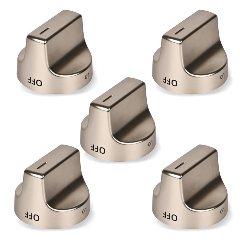 MTZUL 5Pcs W11239985 W10850015 Stove Knob Replacement Compatible with Whirlpool WFG525S0HZ1 WFG550S0HZ0 WFG525S0HZ0 WFG525S0JV0 W11239985 Control Knob Replace 4845290 W11032553 PD00061875 AP6333411 - Image 2