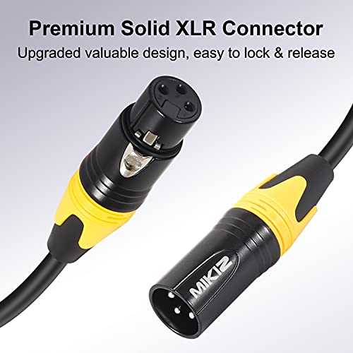 MIKIZ XLR Microphone Cables 6 Feet 4 Pack - Pro Balanced 3-Pin XLR Male to Female Audio Cables - Image 5
