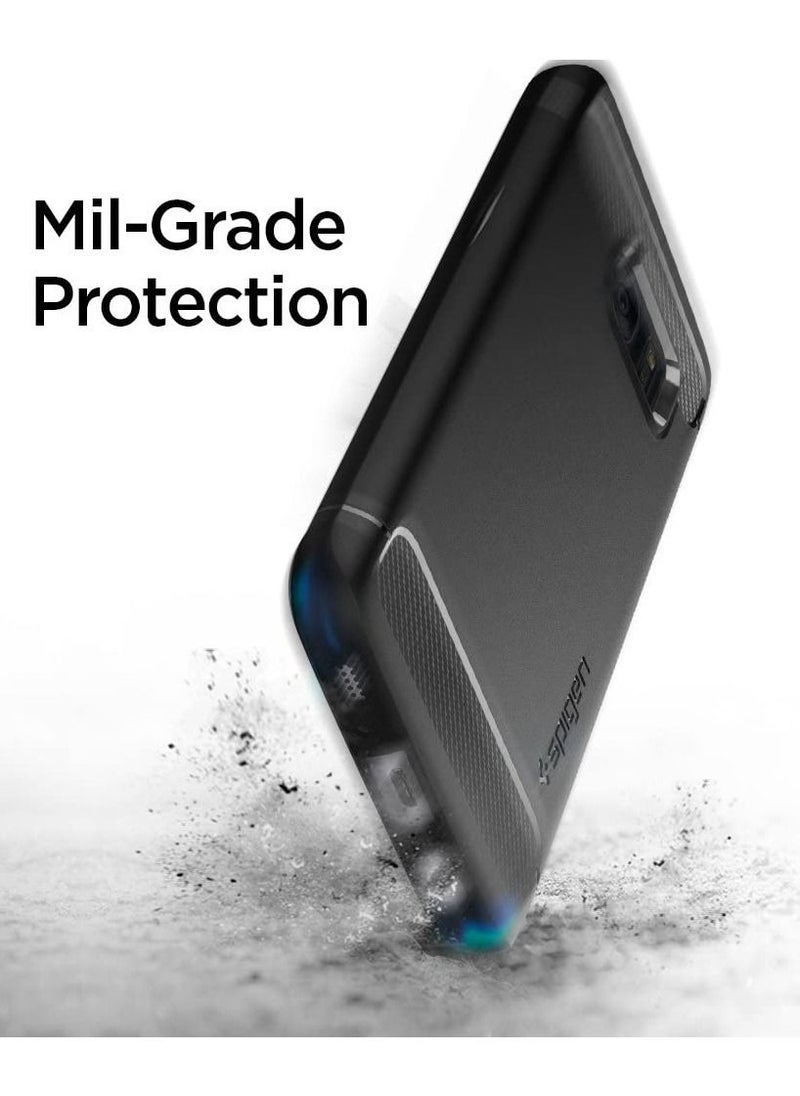 Spigen - Rugged Armor Samsung Galaxy S7 Case with Resilient Shock Absorption and Carbon Fiber Design for Samsung Galaxy S7 2016 - Black - Image 1