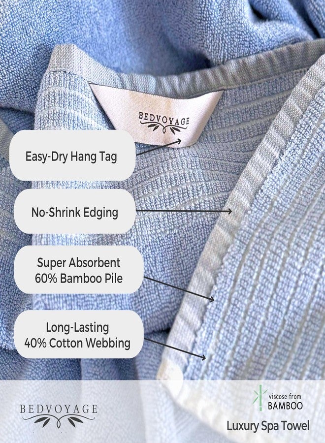 BedVoyage Luxury Bath Towel - Ultra Soft Plush Bathroom Towel - Highly Absorbent Viscose from Bamboo Bath Towels Ultra Soft - Spa Towels for Body - Ocean - Image 4