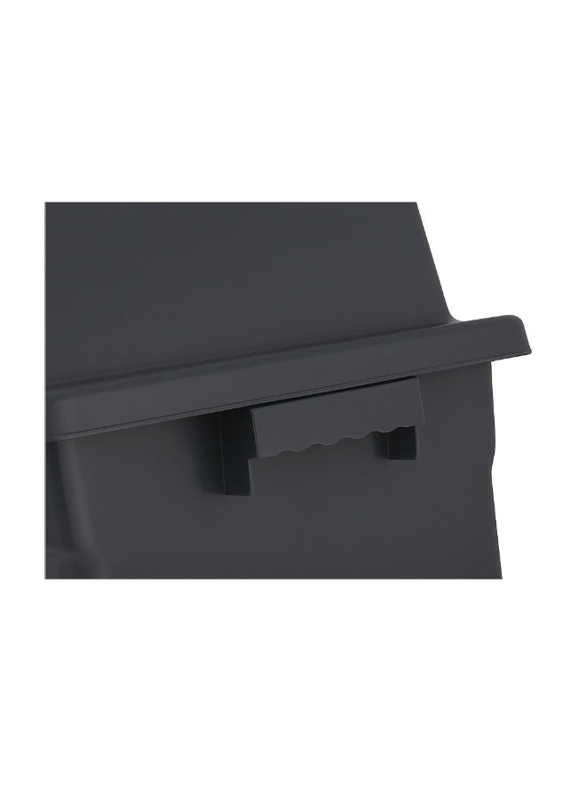 ماركولو سلة نفايات بغطاء دفع - ٦٠ لتر | سلة نفايات باللون الأسود للاستخدام الداخلي والخارجي - Image 3