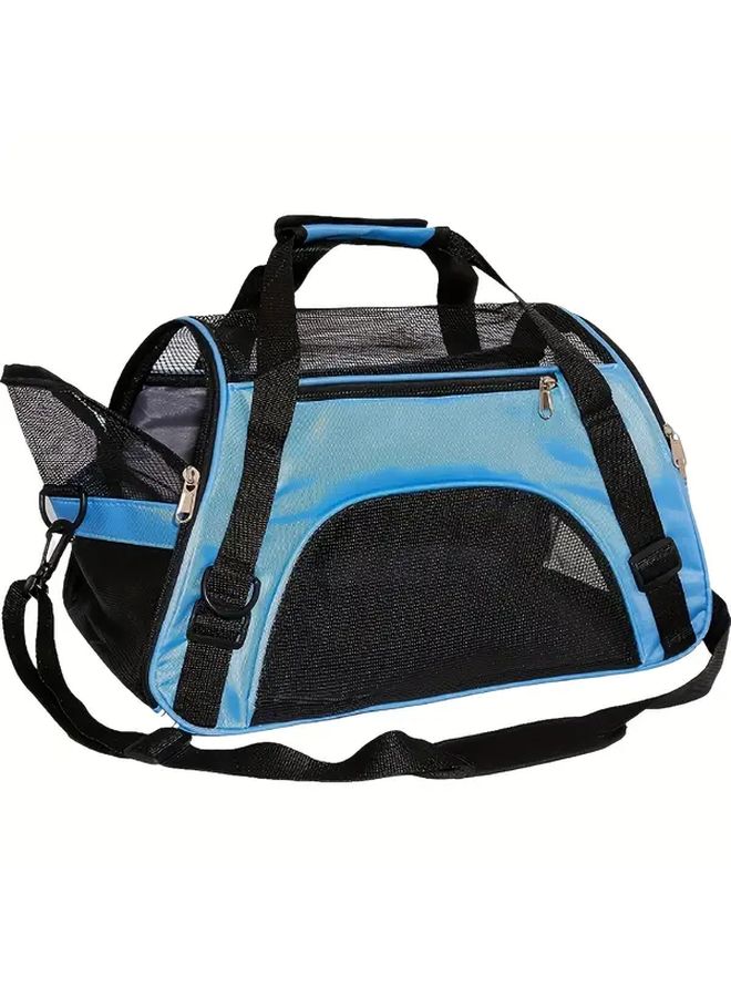 حقيبة ناقل حيوانات أليفة قابلة للطي طراز جرين سمول الجوية المعتمدة ذات جوانب ناعمة وشبكة قابلة للتنفس للقطط والكلاب والأرانب - Image 3