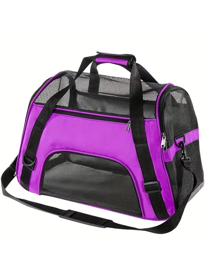 حقيبة ناقل حيوانات أليفة قابلة للطي طراز جرين سمول الجوية المعتمدة ذات جوانب ناعمة وشبكة قابلة للتنفس للقطط والكلاب والأرانب - Image 4