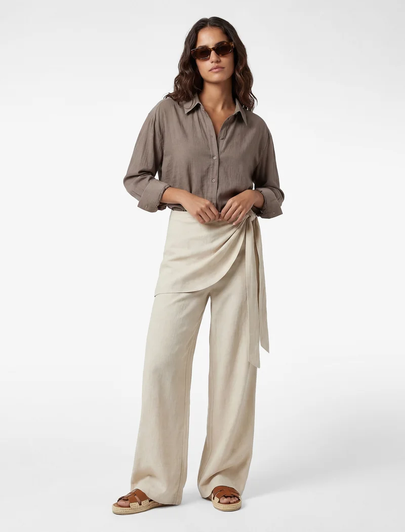 كوتون Wide Leg Skirt Trousers