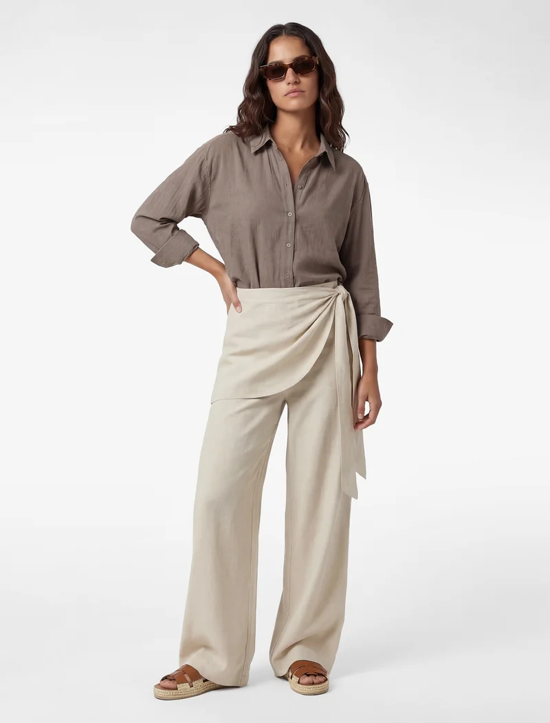 كوتون Wide Leg Skirt Trousers
