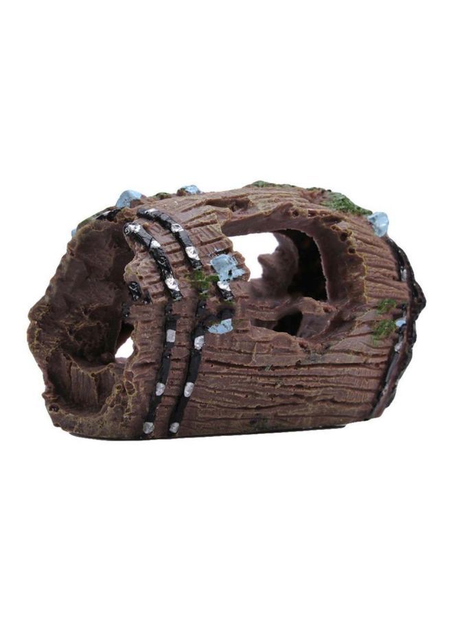 Loquat Ancient Barrel For Aquarium Decoration Brown/Black/Green - Image 4