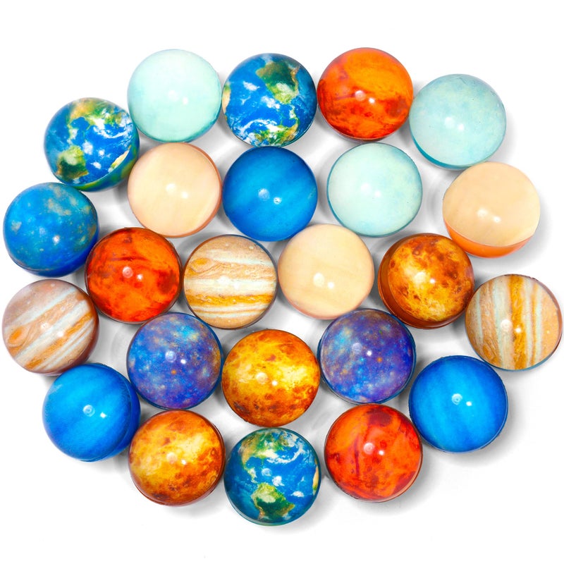 Pllieay 24PCS Space Solar System Eight Planets Themed Bouncy Balls for Kids Party Favors Gift Bag Filling 32mm - Image 2