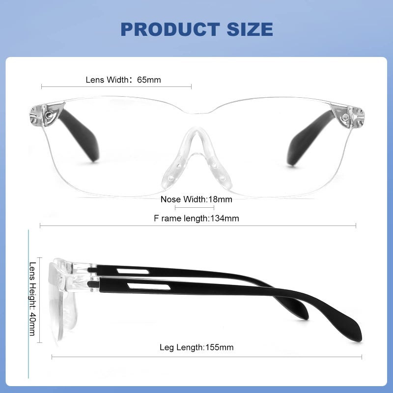 OuShiun 160% Magnifying Glass for Close Work Hobby Craft Reading Jewelry Sewing Repair for Readers Women Men Elderly OS8601 - Image 3