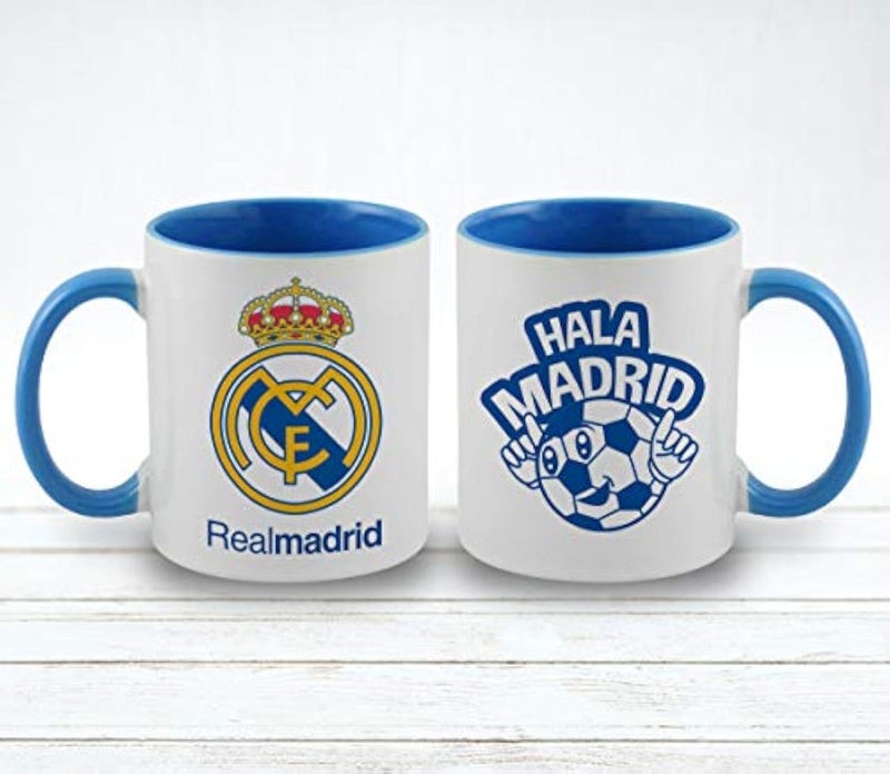 كوب قهوة سيراميك مطبوع عليه نادي ريال مدريد