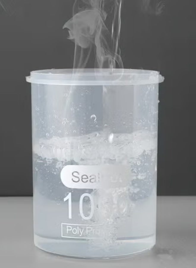 كلناميان مجموعة من 3 حاويات تخزين طعام دائرية محكمة الغلق سعة 1500 مل مع غطاء قلاب - موزع حبوب بلاستيكي قابل لإعادة الاستخدام لتنظيم المطبخ - مثالي للحبوب والأطعمة المتنوعة - Image 5