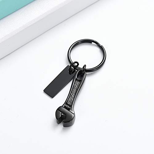 shajwo Cremation Jewelry Wrench Urn Keychain for Ashes Memorial Keepsake Urns for Human Ashes Keyring,Keychain-Black（1.25“0.39”） - Image 4