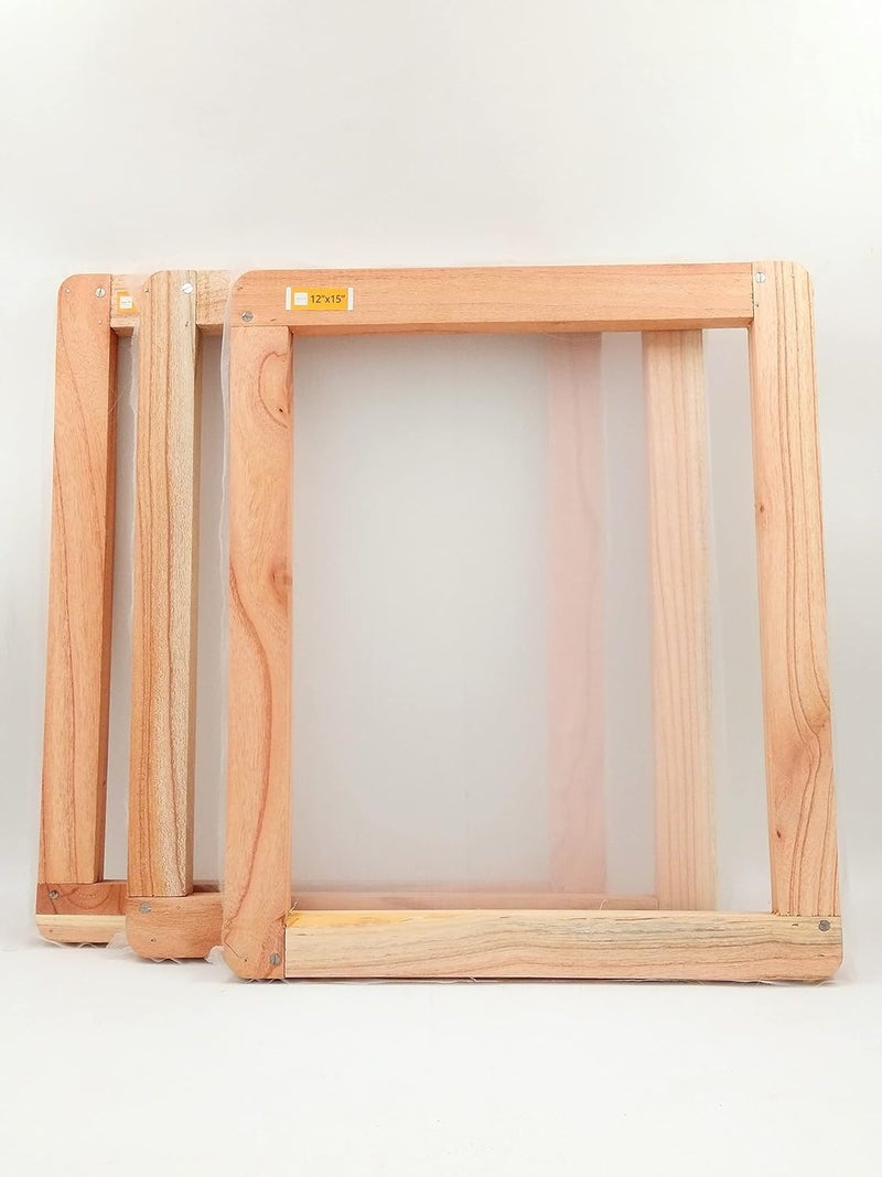 sumikrafts sumikrafts Screen Printing Wooden Frame Large 12x15 with PreStretched Nylon Mesh No 163 Frames