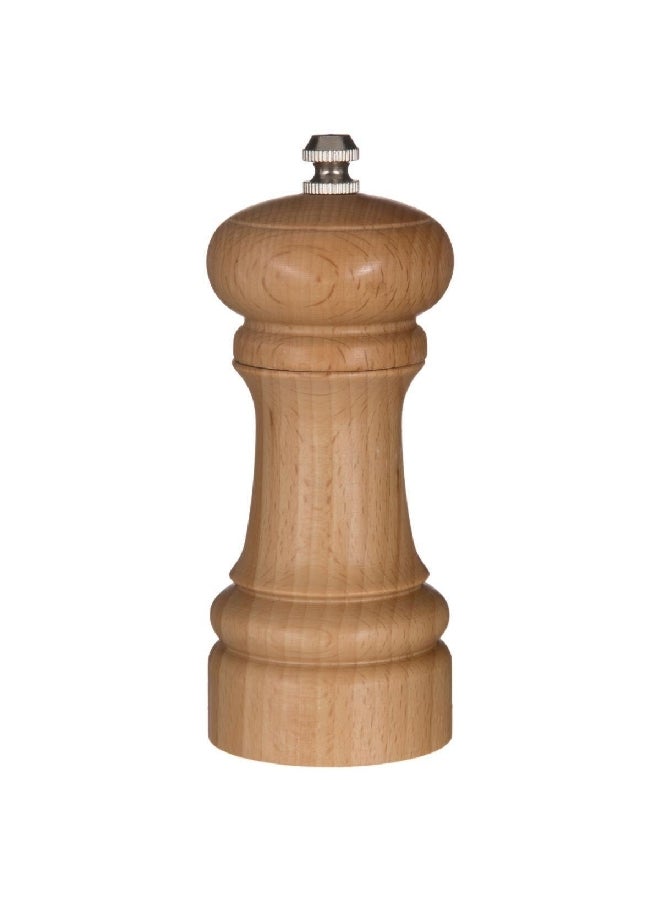 Five Simply Smart Compact Wood Bistrot Pepper Hand Mill Beige and Steel 14.5 cm 136326 - Image 2