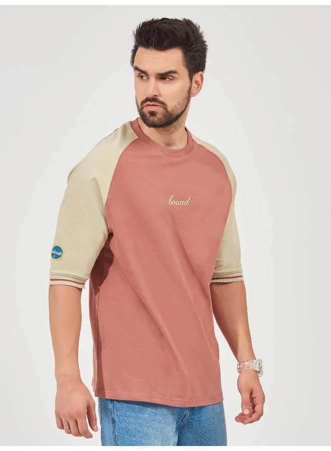 Maniac Maniac Mens Printed Round Neck Raglan Sleeve Onion Cotton T-Shirt