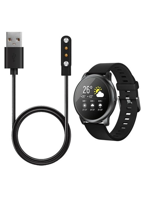 Magnetic Charger Cable Compatible with Haylou Solar LS05/RT LS05S/RT2 LS10/RS4 LS12/RS4 LS16,YAMAY SW022,AGPTEK LW11,100cm 2 Pins 4mm