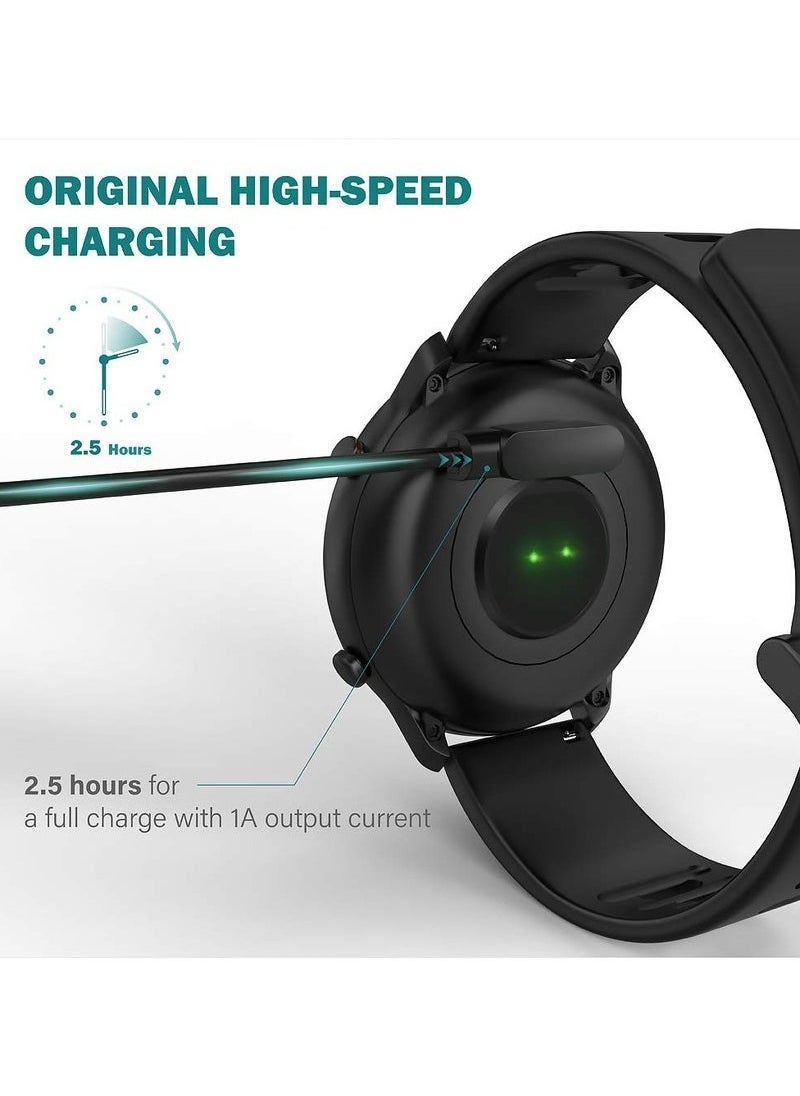HablTech - Magnetic Charger Cable Compatible with Haylou Solar LS05/RT LS05S/RT2 LS10/RS4 LS12/RS4 LS16,YAMAY SW022,AGPTEK LW11,100cm 2 Pins 4mm - Image 1